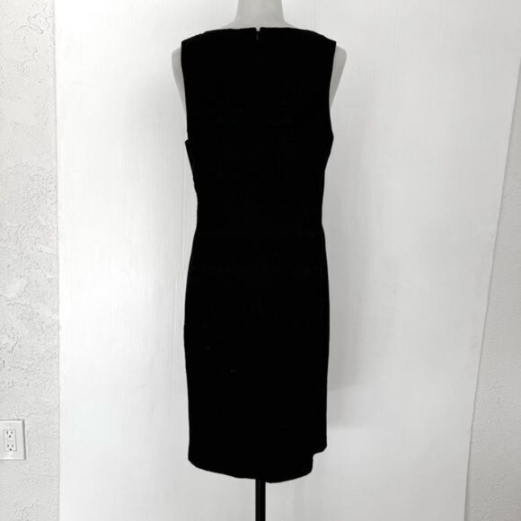 Rebecca Minkoff Jackson sheath dress black geometric textured metallic size 10 - Picture 4 of 10